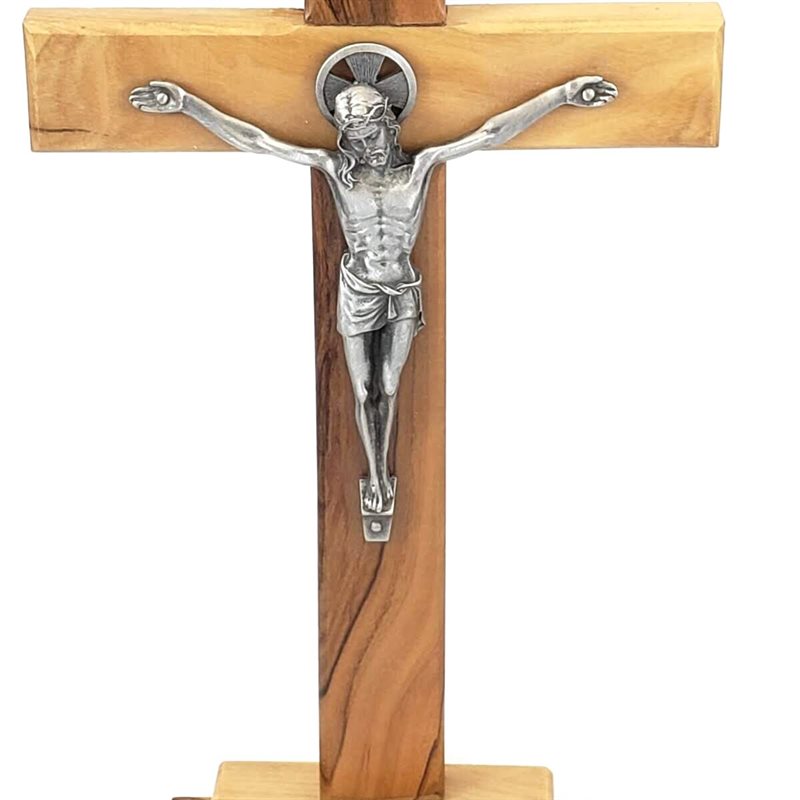Pewter Corpus Crucifix on Base