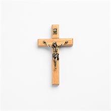 Crucifix with Pewter Plated Bronze Corpus