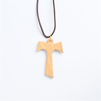 Tau Cross Pendant Olivewood