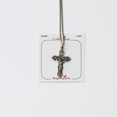 Crucifix oriental doré sur chaine