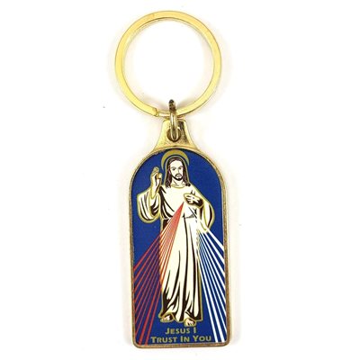 Porte-clés Jésus Miséricordieux en couleur