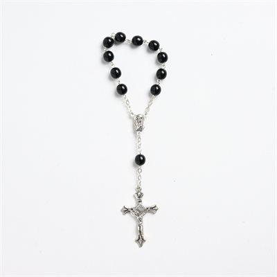 One Decade Rosary Black