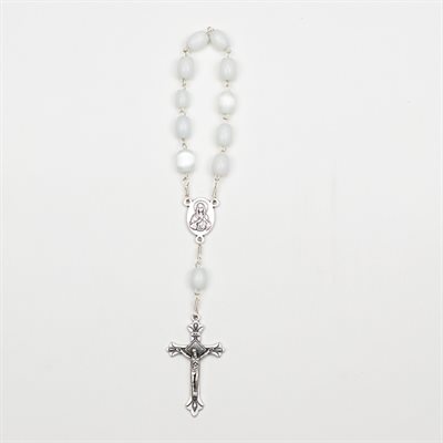 One Decade Mother of Pearl Rosary