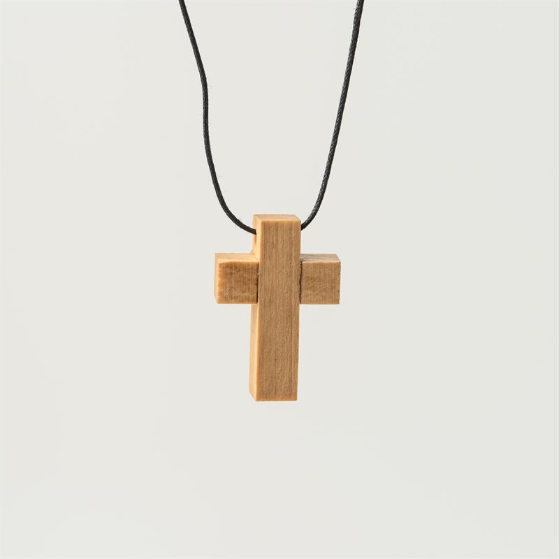 Plain Cross Pendant Made of Olivewood