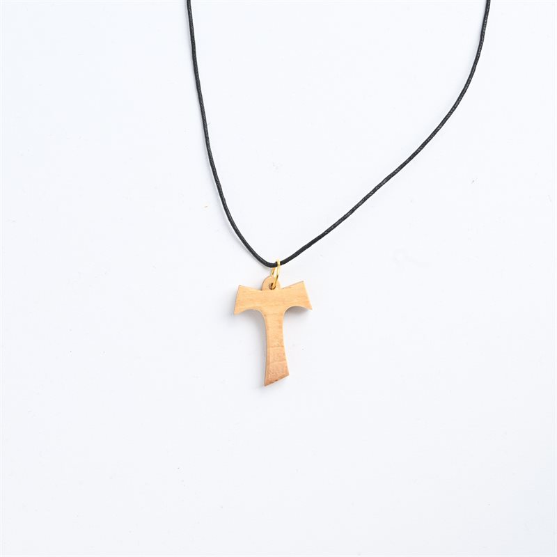 Tau Cross Pendant Made of Olivewood
