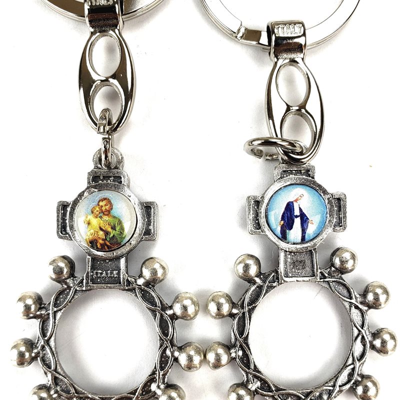 Porte-clés St Joseph & Vierge Marie