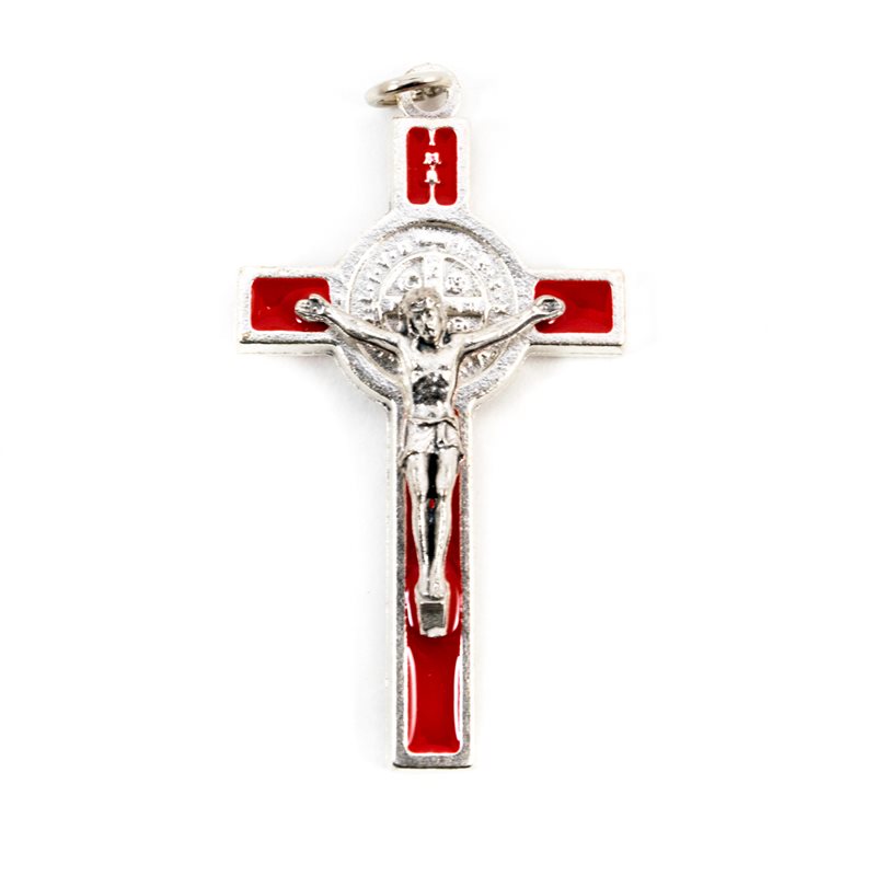 St Benedict Crucifix Red 2"