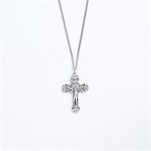 Crucifix St Benedict 1.75" chain 24"