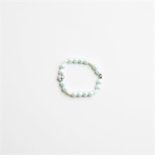 Bracelet light blue frosted beads