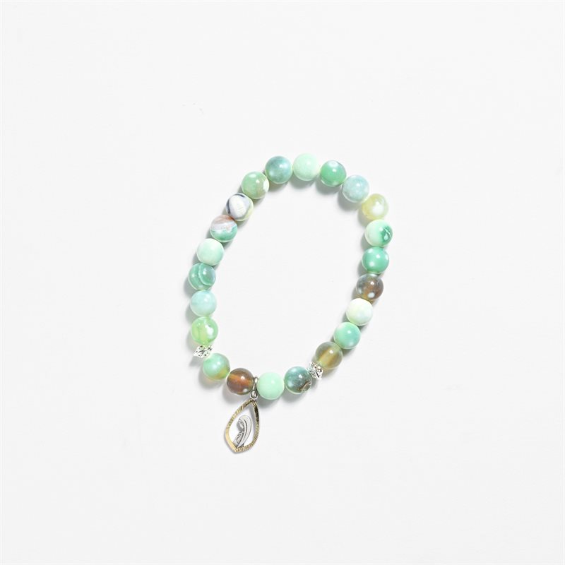 Jade Mosaic Green Tone Stone Bracelet