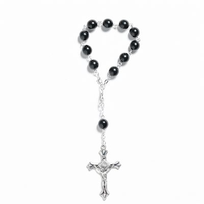 Car Rosary One Decade Black