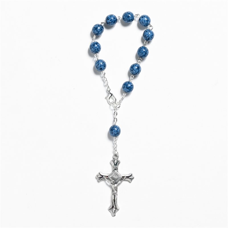 Car Rosary One Decade Blue