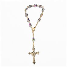 Car One Decade Rosary vitrail Gold