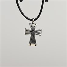 Pewter Pendant Cross on Cord