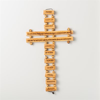 Cross with The Lord's Prayer in Spanish