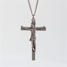 Pewter Crucifix with 24" Chain 2"