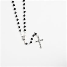 Lourdes Black Rosary