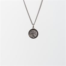 Communion Medal with 18" Chain & velvet Box Silver Plated Made in France