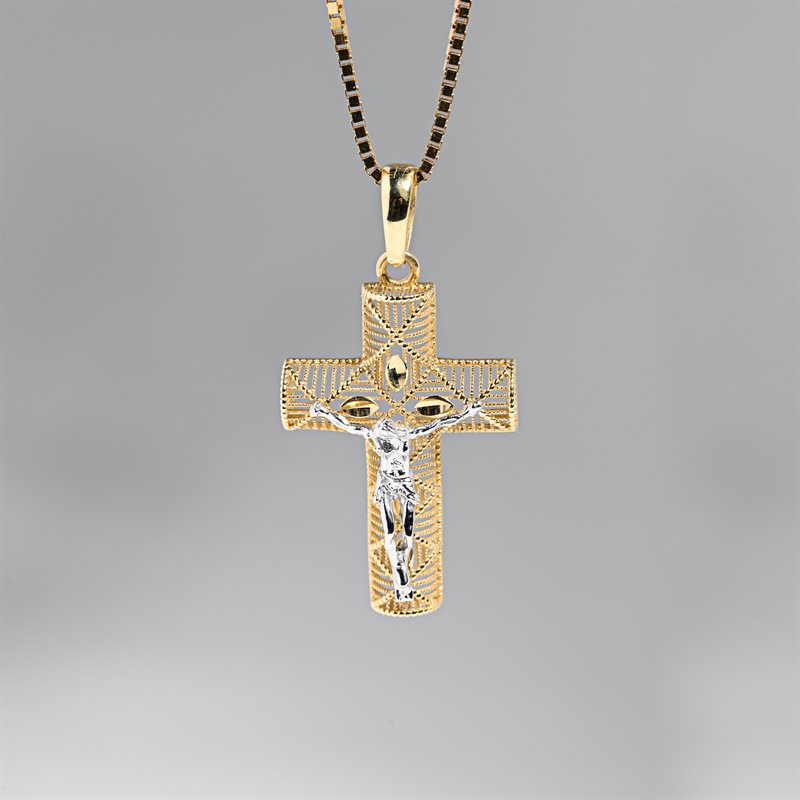 Gold Crucifix Pendant 2.5x4cm 14KT 4.6g