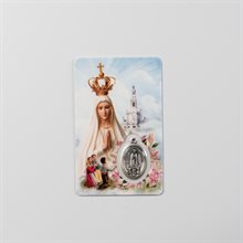 Prayer Card with Medal Our Lady of Fatima