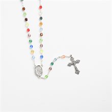 Multicolor crystal rosary Lourdes Relic Center