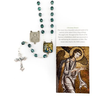Christmas Angel Center Jade Rosary