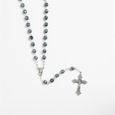 rosary jade / blk with cross