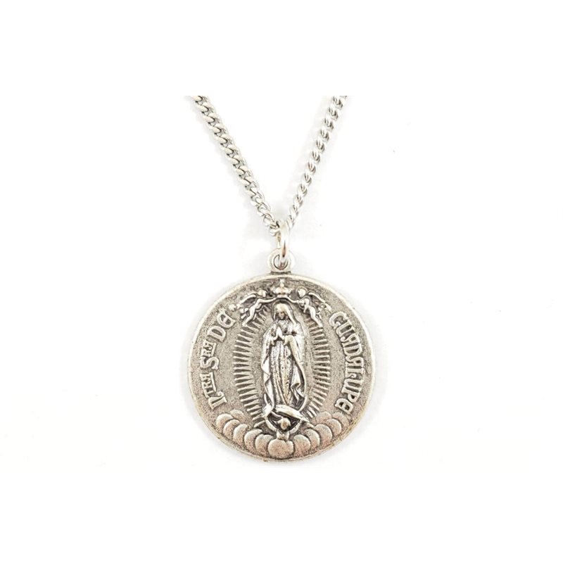 Pewter Pendant Our Lady of Guadalupe