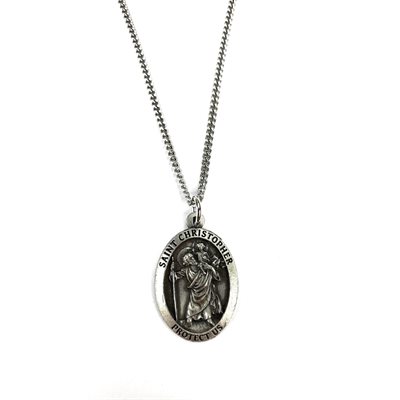 Pewter Pendant St Christopher