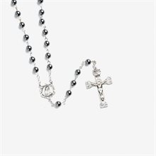 Hematite Rosary with Sterling Silver