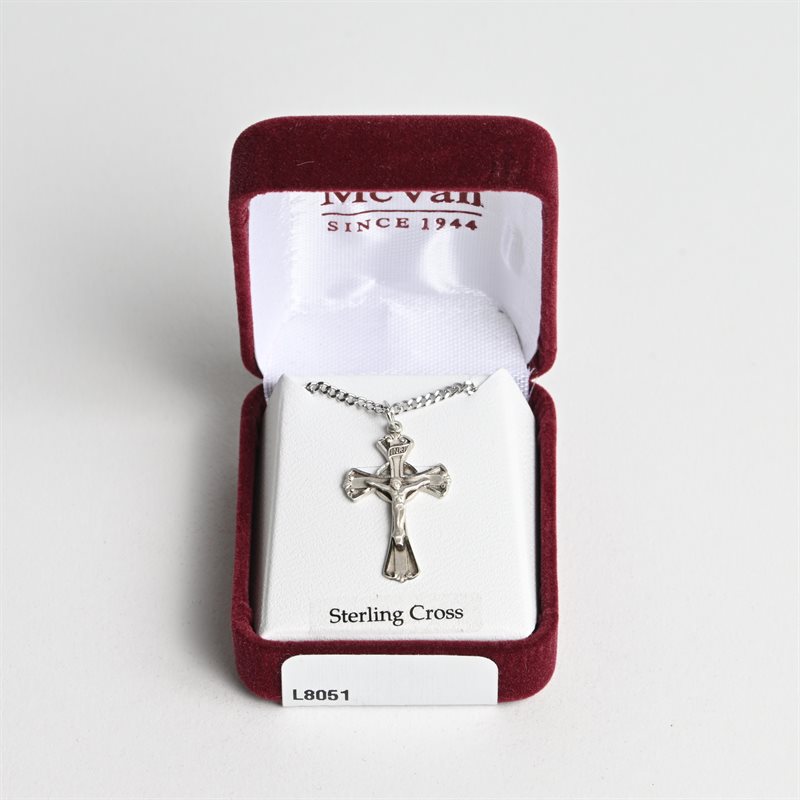 Stainless Steel Crucifix 18"