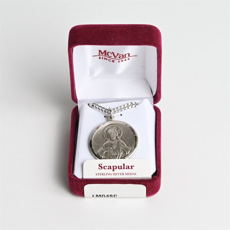 Scapular Medal Silver 3 / 4"
