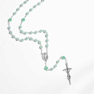 Rosary pearl colour of HOPE with lock links