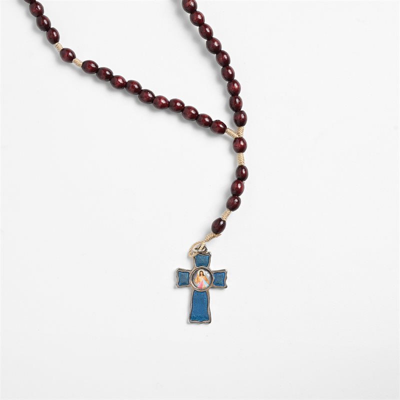 Rosary brown / Divne mercy cross