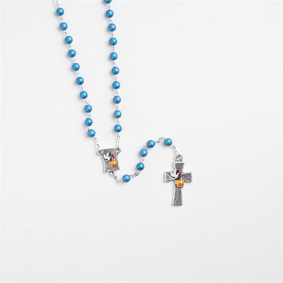 Children's Rosary frosted blue beads