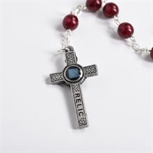 Holy Land Burgundy Rosary with Relic