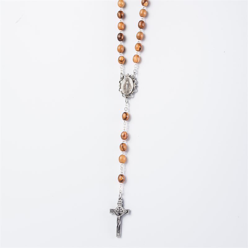 Holy Land Olivewood Rosary with Relic