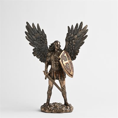 St. Michael statue coated bronze 11''