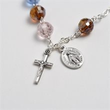 Multicolour & Crystal Rosary Bracelet