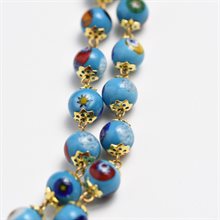 Rosary Murano Aqua Blue