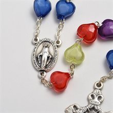 Coloured Heart Shaped Rosary